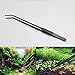 EvaGO 15 inch Black Curved Aquarium Tweezers Stainless Steel Curved Tweezer with Carbonation Protection Coating Against Rust Long Reptiles Feeding Tongs for Aquatic Plants Lizards Spider Snakes