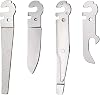 Roxon FT12 Build Your Own Multitool Accessory for Flex Multitool (4 pcs A Set Included Short Diamond File & Short Sheepsfoot Blade & Short Scissors & Bottle & Can Opener) Replaceable Tools