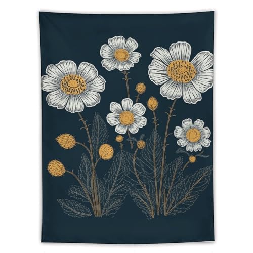 Tapisserie murale fleurs blanches pour transformer votre dortoir