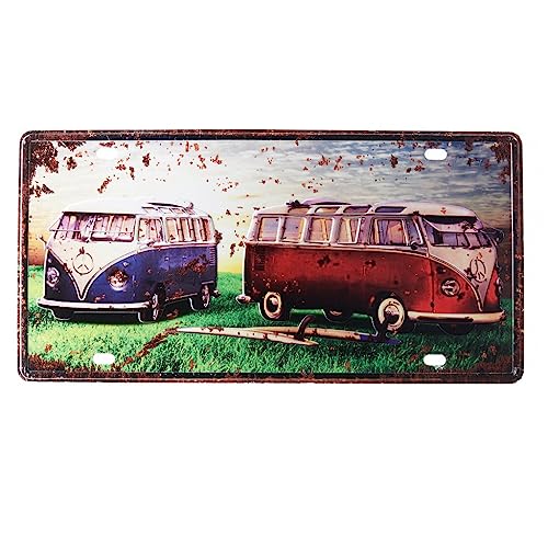 Image of Eazywagon Volvagen Van Multipurpose Metal Signs - License Wall Plate, Decorative Car Tag - Ideal for Cafe, Restaurant, Shop, Home, Hotel, Club, Office, Living Area