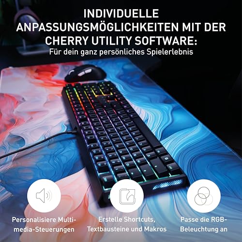 CHERRY XTRFY MX 3.1, Mechanische Gaming-Tastatur, Deutsches Layout (QWERTZ), RGB-Beleuchtung, Aluminium-Gehäuse, USB-A Anschluss… – Ansicht 5