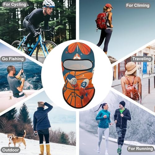 Balaclava para hombre y mujer, máscara para esquí, baloncesto y fútbol, cubreboca completo para ciclismo miniatura 6