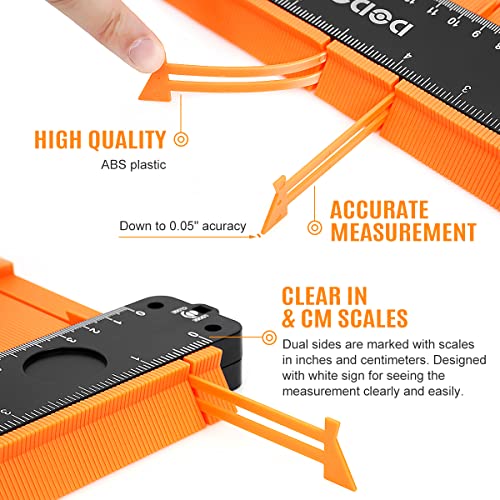 Dodowin Contour Gauge Profile Tool, Men Gifts For Dad Husband Boyfriend Grandpa, Shape Duplicator Flooring Tools For Diy Tile Laying Woodworking, Anniversary Birthday Gift Ideas For Him, Cool Gadgets #TOP6