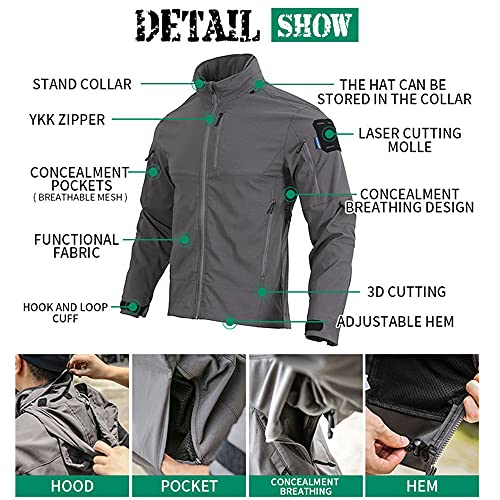 emersongear Blue Label Fog Windproof Soft Shell Coat,Men’s Outdoor Recreation Shell Jackets with Hood,Water Repellent4