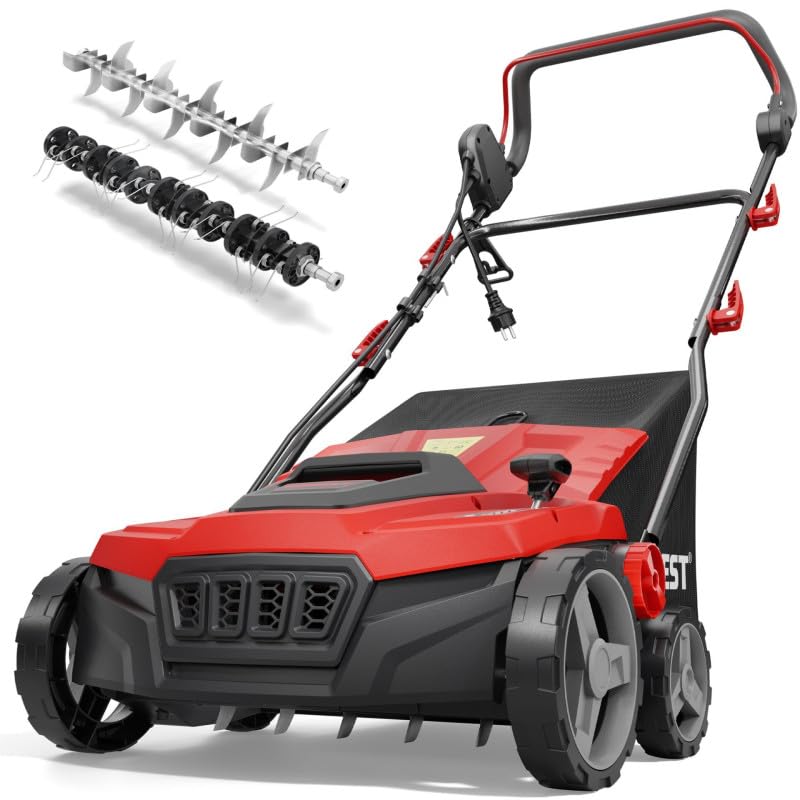Scarificateur Aérateur de pelouse électrique 2 en 1 1800 watts Largeur travail 38cm