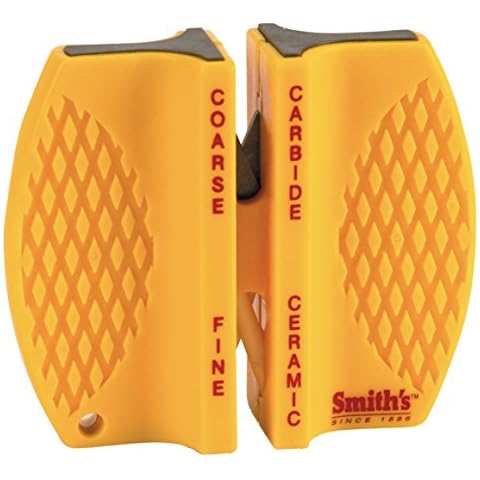 SMITH'S SINCE 1886 50726 2-Step Knife Sharpener, Orange, One Size Cover