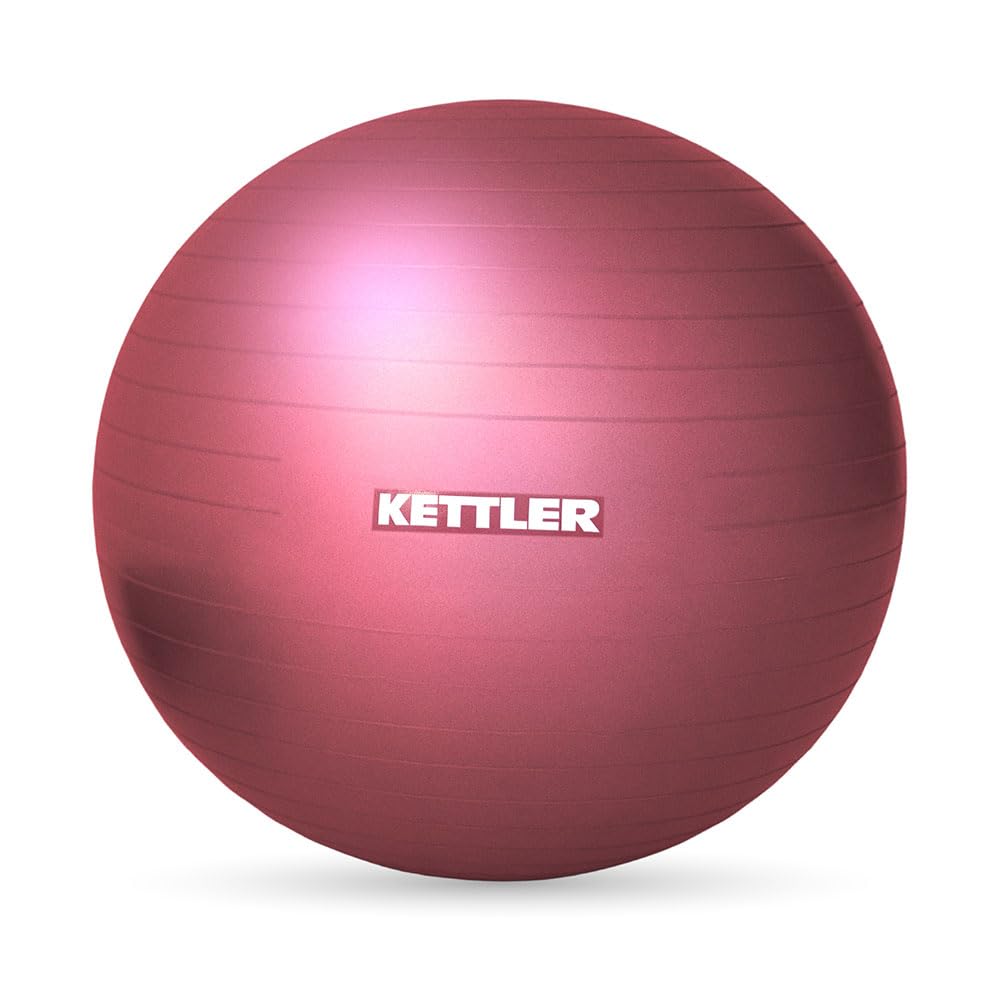 KettlerAnti-Burst Gym Ball, Basic With Pump (75 cm) - 07350-134 (German Brand)