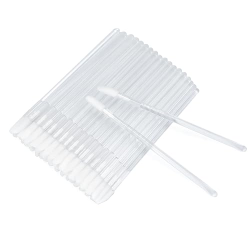 Miniatura 33 de G2PLUS 100 cepillos de labios de cristal con purpurina, cepillos de labios desechables, aplicadores de brillo de labios, aplicador de varillas