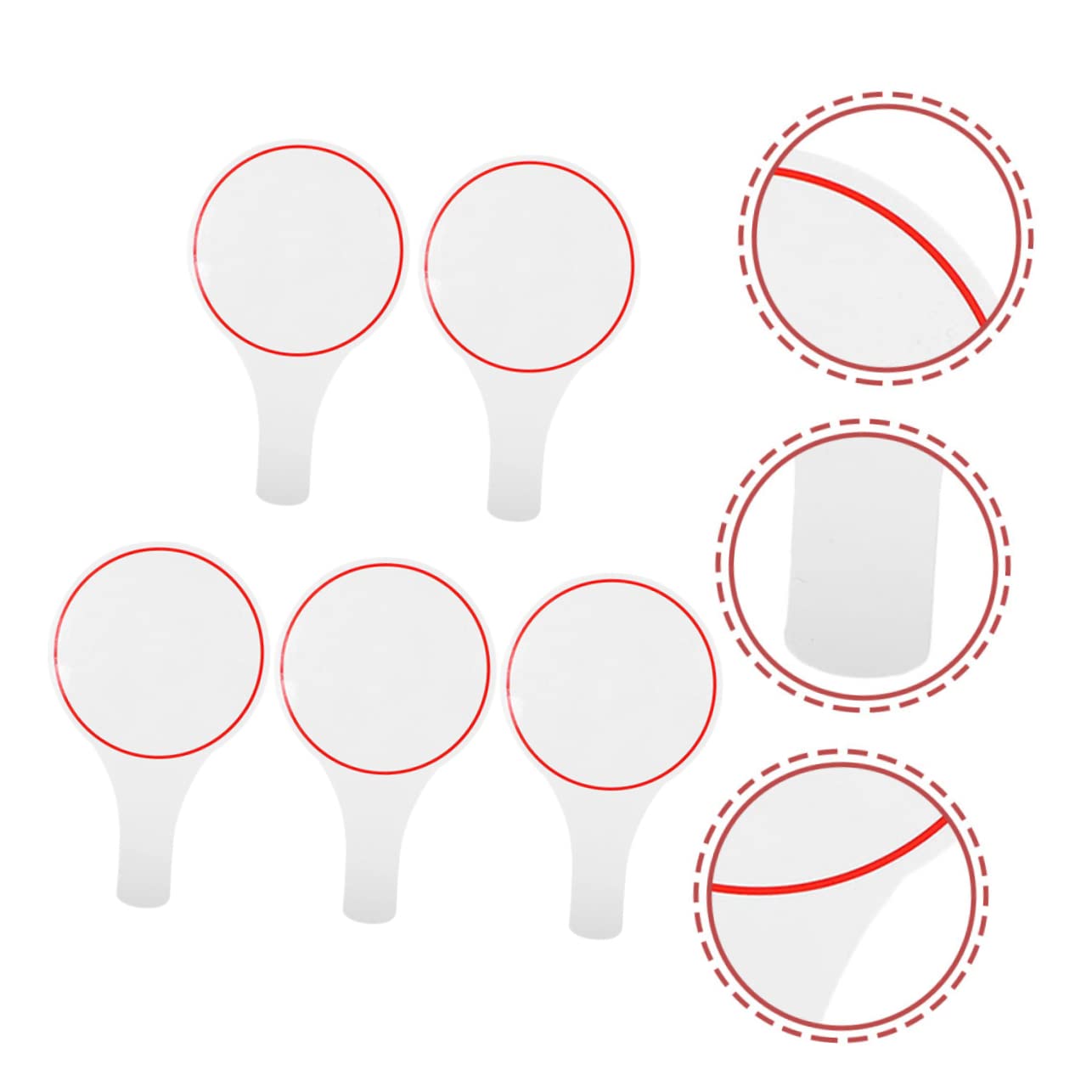 HAPINARY 5Pcs Blank Writable Scoreboards Simple Handheld Dry Erase Boards for Auctions Competitions DIY Writing Single Sided Design for Judges Easy Scorekeeping