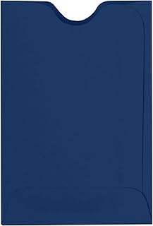 LUXPaper Credit Card Sleeves | 2 3/8" x 3 1/2" | Navy Blue | 80lb. Text | 50 Qty