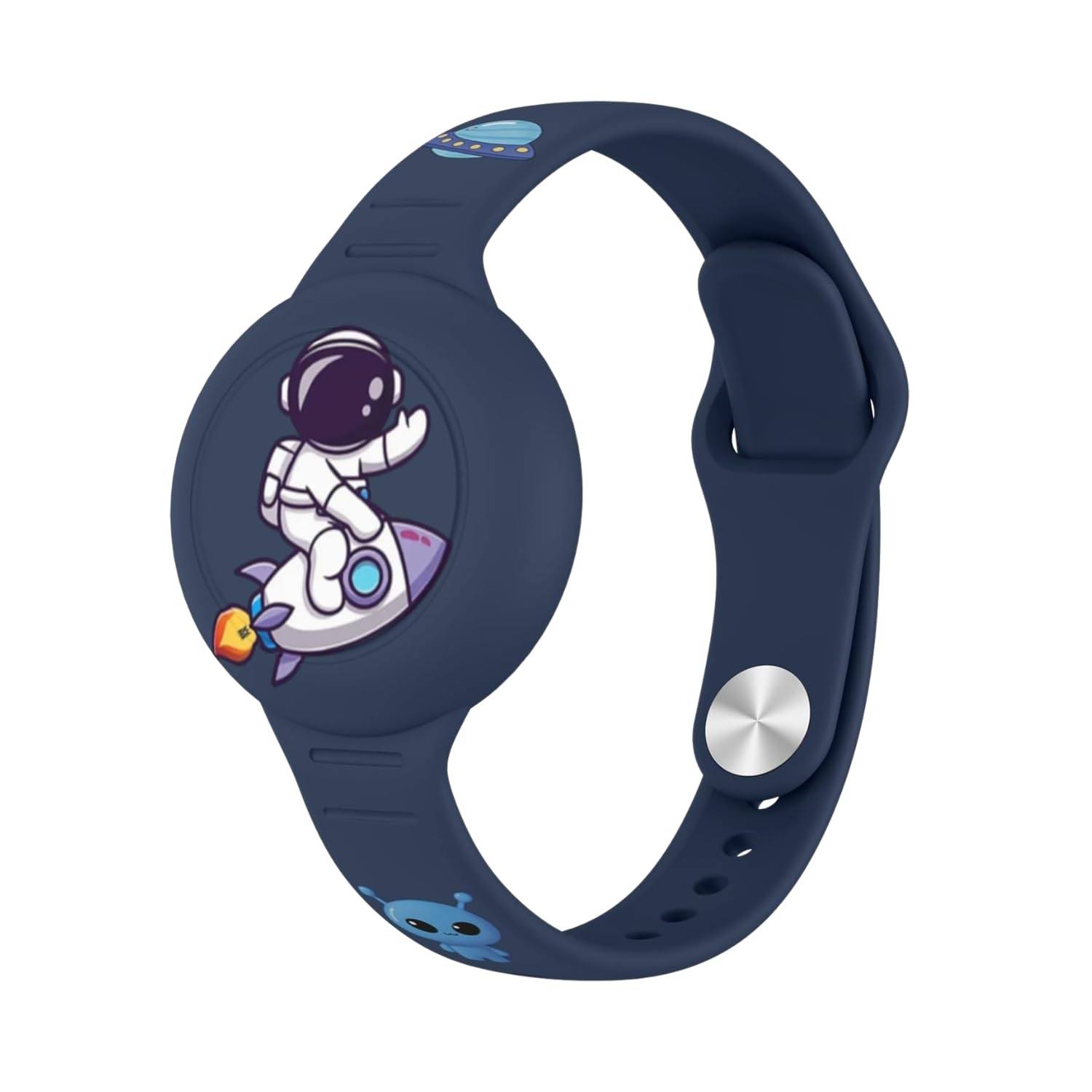 Flavizo Cute Astronaut Protective Anti-Lost Waterproof Holder for Air Tag, Secure Keychain Accessory for Kids, Pets, Bags and Keys