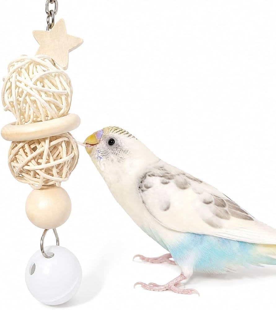 Amazon | インコ かじりおもちゃ 約15cm 日本製 天然木 セキセイインコ