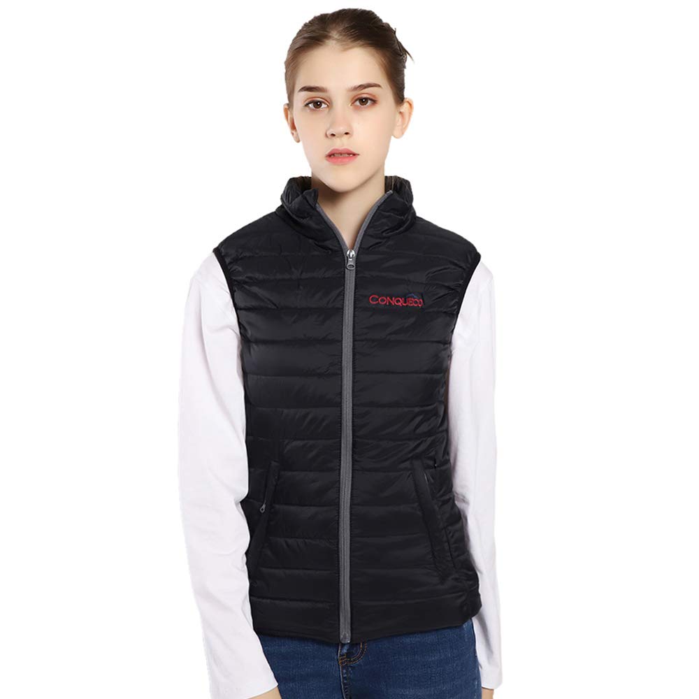 Image secondaire de CONQUECO Femme Gilet Chauffant imperméable Thermique Veste pour Le Sport
