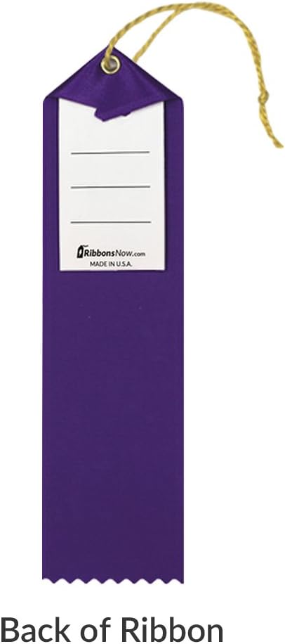 RibbonsNow Honor Roll Award Ribbons - 500 Royal Purple Ribbons with Card & String