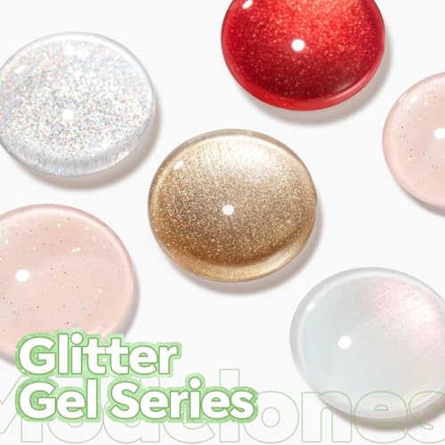 Image of modelones Glitter Green Nail Polish Grape Gel Nail Polish Soak-Off UV Gel Polish - 28+ Days Long-Lasting Salon-Quality Nail Art for st patricks day decorations DIY Manicure & Gift 15ML
