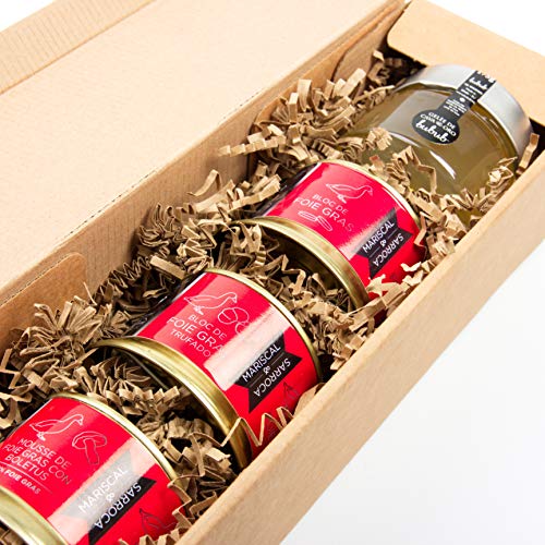 Trio de Foie Gras con gelee de cava y oro Mariscal&Sarroca