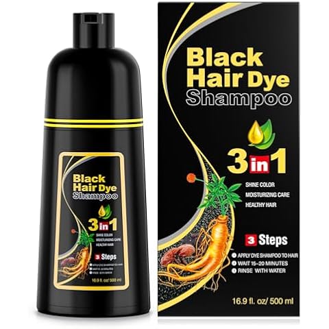 MEIDU Instant Black Hair Dye Shampoo - 3 in 1 Formula Cover
