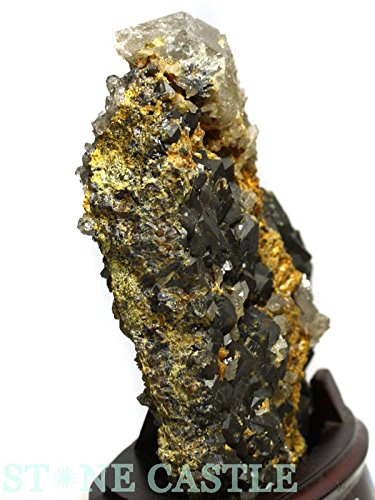 黄鉄鉱　自然石 黒色木製台座付き 黄鉄鉱 自然石 黒色木製台座付き