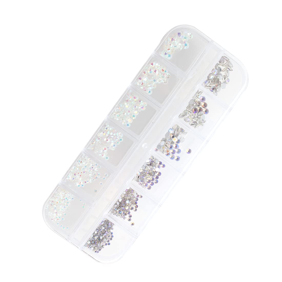 Set Di 1440 Strass In Cristallo Per Nail Art - 6 Misure Con Pinzette - Foto 9