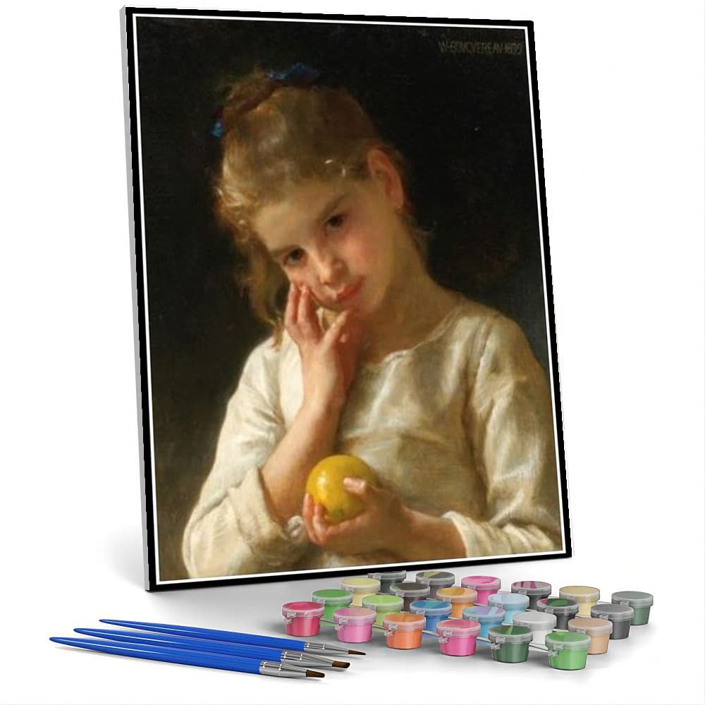 Hhydzq C Paint By Numbers Kits For Adults And Kids Lemon Painting By William-Adolphe Bouguereau Paint By Number Kit On Anvas For Beginners