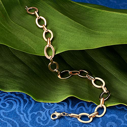 Ross-Simons 14kt Yellow Gold Flat Oval-Link Bracelet4