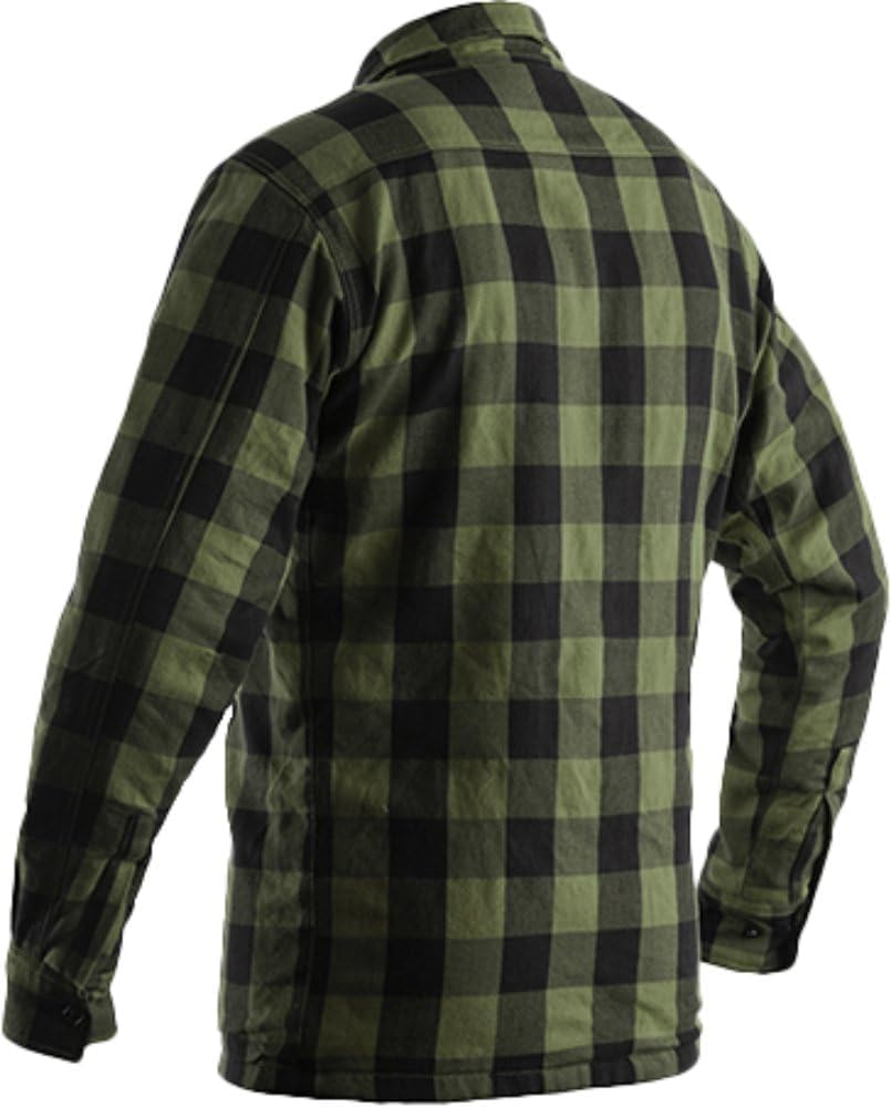 RST Lumberjack Motorrad Hemd, grün, M | CE-Protektoren