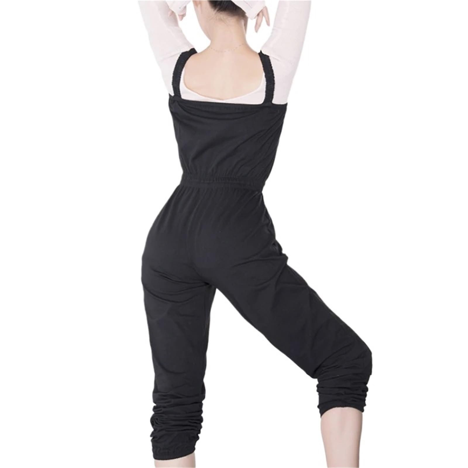 Pantalones De Baile para Mujer Mallas de Ballet for Mujer Ropa de práctica de Danza de Ballet Pantalones de Baile/Yoga/Movimiento Pantalones de Pierna Mono para Entrenamiento De Baile(Black,S)