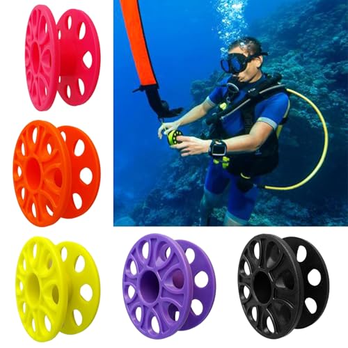 KSLMD Scubas Diving Dives Compacts Finger Spool Guide Line Reel Light Weight Water Sport Finger Reel Easy to Use