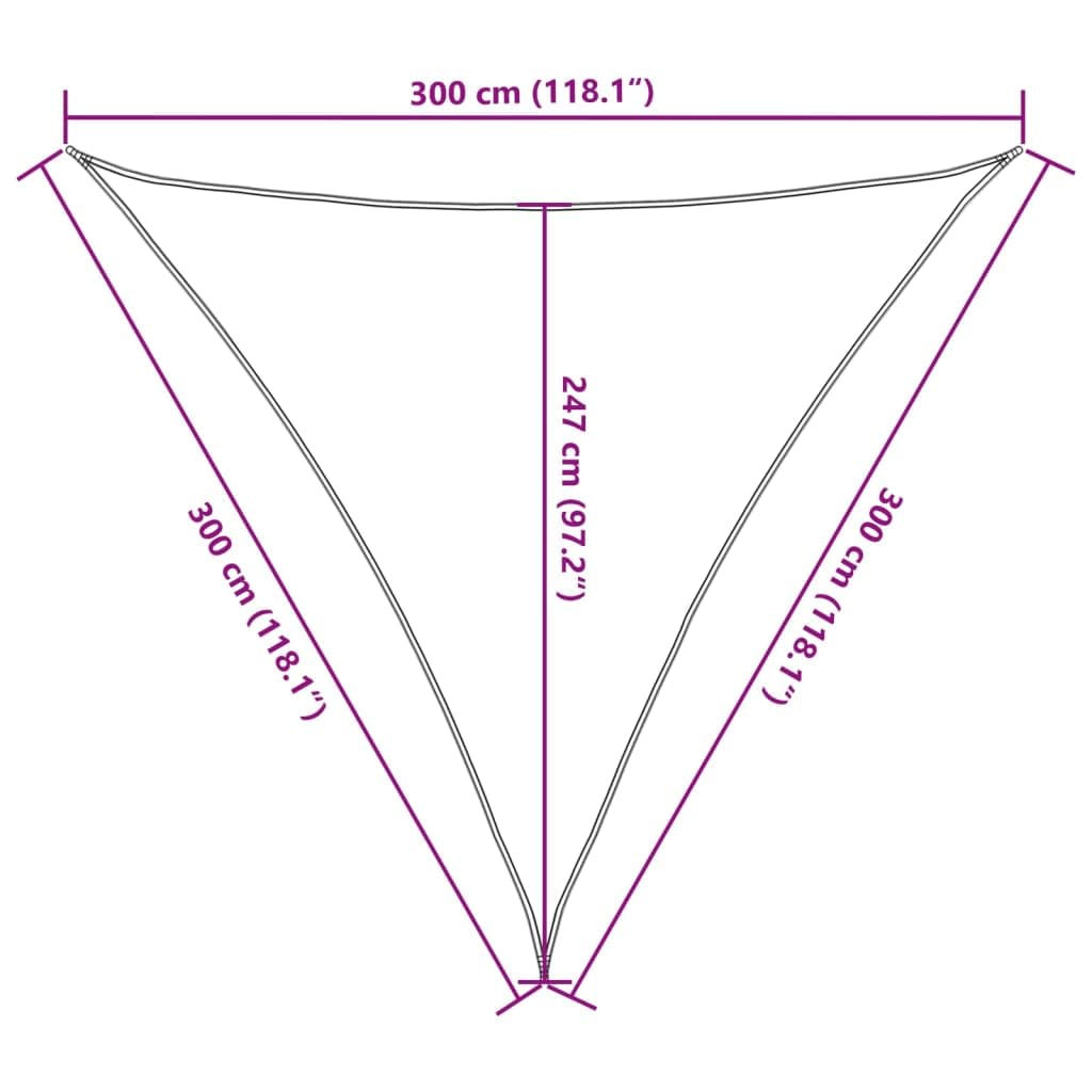 Tenda parasole da 160 g/m², beige, 3 x 3 x 3 m, in HDPE, resistente ai raggi UV e alla muffa, per giardino, terrazza, balcone, paravento, permeabile all'acqua, facile montaggio con