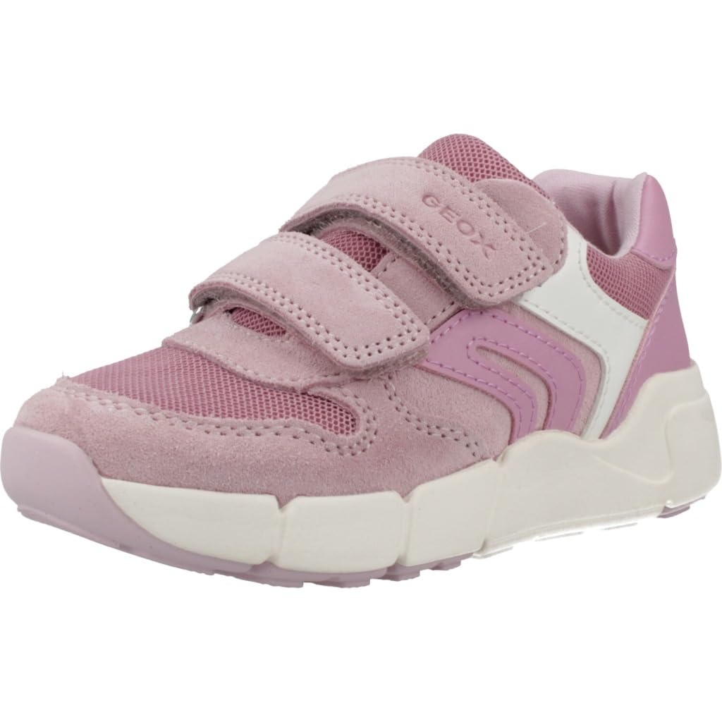 Geox B Flexyper Mini Girl Trainers, Rose/DK Pink, 26 EU