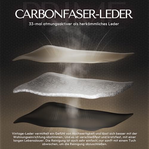 Sedia da Gioco, da Ufficio, da scrivania con Massaggio e Supporto Lombare. Stile Vintage Sedia Girevole con Schienale Alto e con poggiapiedi Regolabile (Avorio) - Sedia gaming - Immagine 6