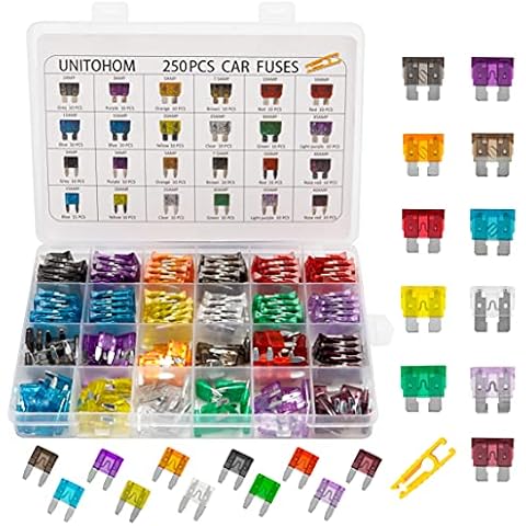 UNITOHOM 250Pcs Car Fuse Replacement Kit Cover