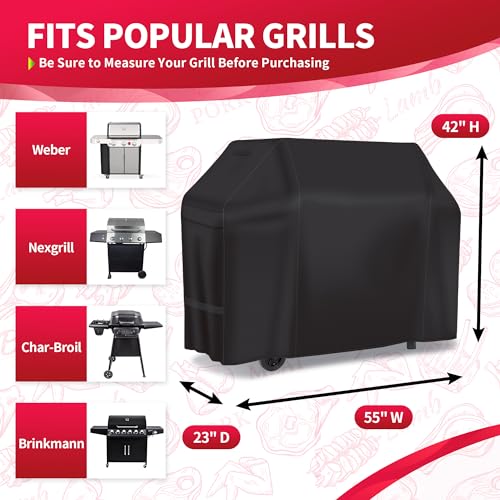 Nexcover NHK21G802 55 Inch Grill Cover - Heavy Duty Waterproof And Weather Resistant Bbq Cover thumb #1