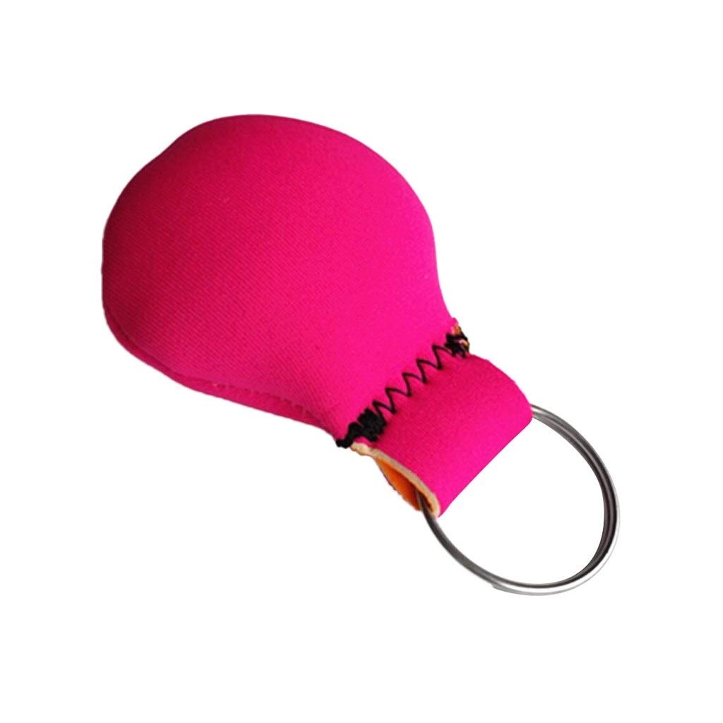 BevveBoating Supplies Neoprene Floating Keychain+ Stainless Steel Accessory Navigation Kayak Fishing Floating Keyring for Kayaks and SUP Paddles (Color : Rose Red as describ)