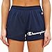 Champion Girls Heritage Foldover Mesh Running Basketball Short 2.75 Inch Inseam (Medium,Varsity Navy-Mesh)