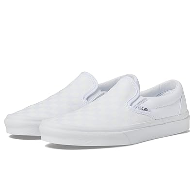 Vans Classic Slip On Checkerboard Skate Shoes (Checkerboard) True White/True White