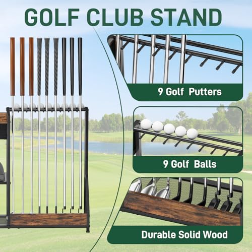 Xnwouco Golf Putter Stand with Storage