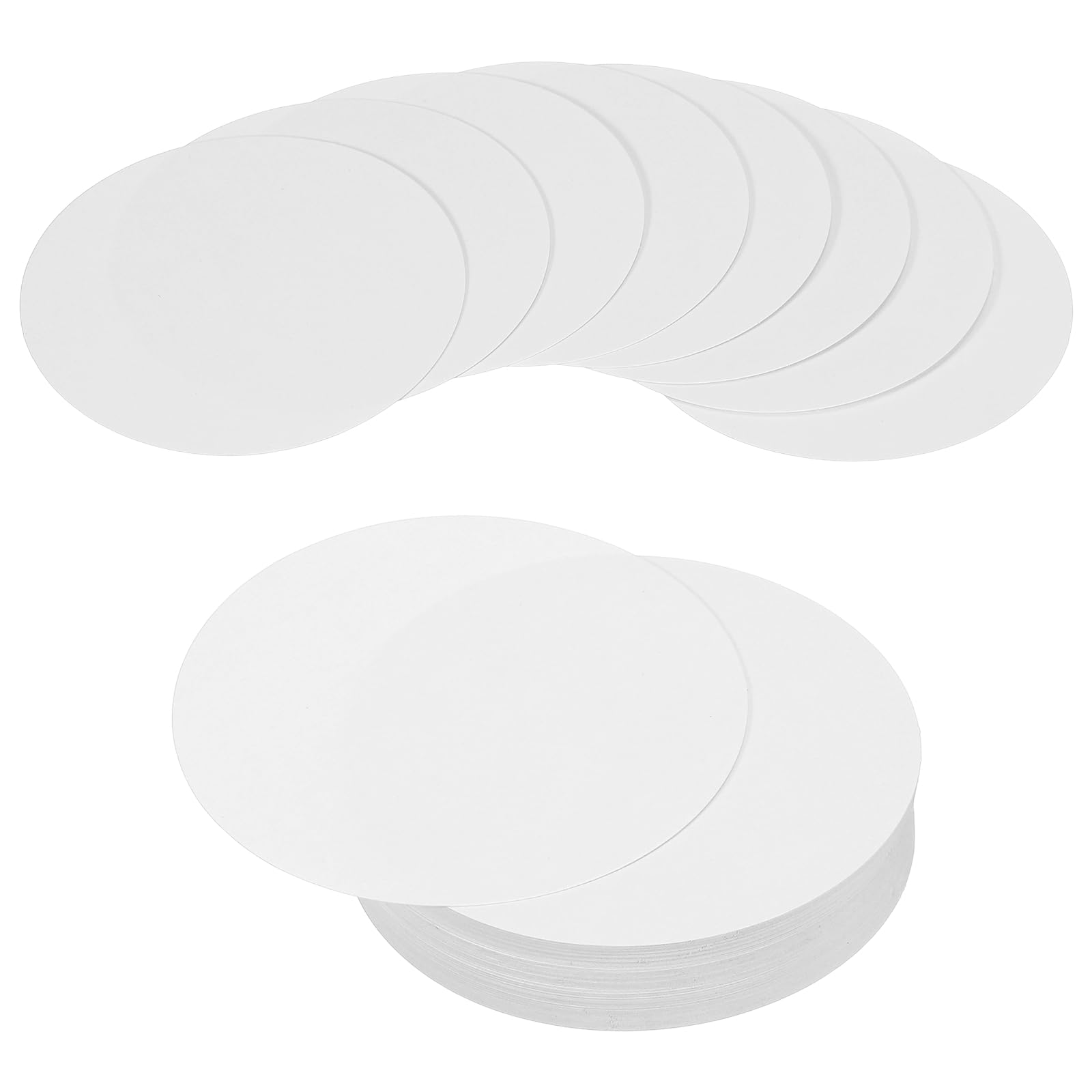 PATIKIL 72 Sheet Circle Card Stock, 4 Inch Round Cutouts Paper Thick Cardstock Coaster for DIY Craft Projects Printing Supplies Bulletin Board Decor, White