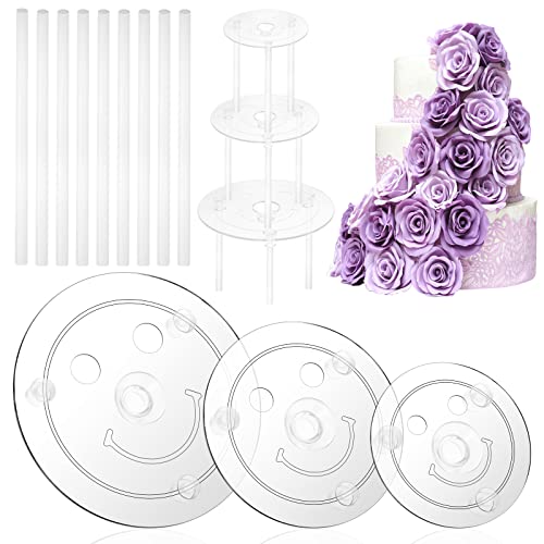 Weysoo Tortenständer, wiederverwendbare Kuchenstützen, 3-stöckige...
