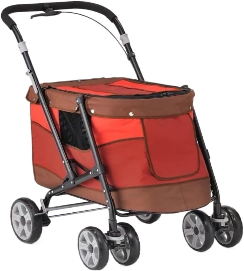 Pet Strollers Pet Stroller Dog Stroller Lightweight Foldable Cat Stroller Medium Small Dog Pet Stroller Dog Walking Cart Pet Stroller Medium(Red)