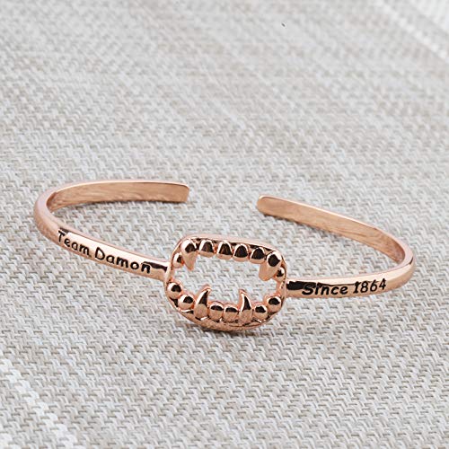 Image of CENWA Team Salvatore /Damon /Stefan Since 1864 Teeth Bracelet Vampire Fandom Gift