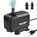 Produktbild mixigoo Wasserpumpe Tauchpumpe, 1500 L/H 15W Ultra-Quiet Teichpumpe, Aquariumpump für Aquarium Teich, mit 1.6M Netzkabel und 2 Düse 13mm/16mm