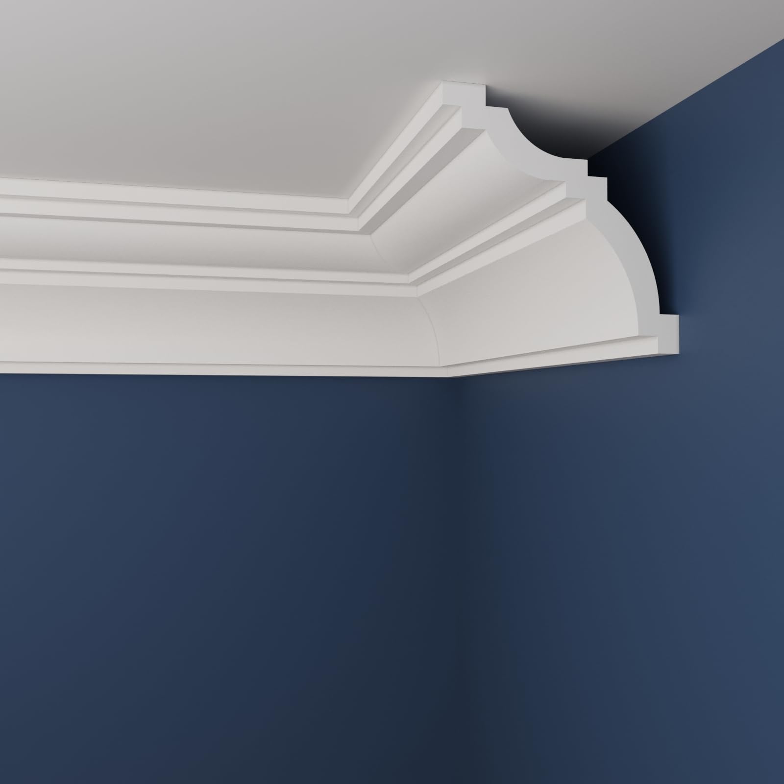 WOLDECOR Premium XPS Coving Cornice – Lightweight Decorative Coving for Ceilings, Durable Cornice Moulding Trim, Paintable XPS Ceiling Coving for Modern Home Interiors (WM21, 10 Meters) — image 1