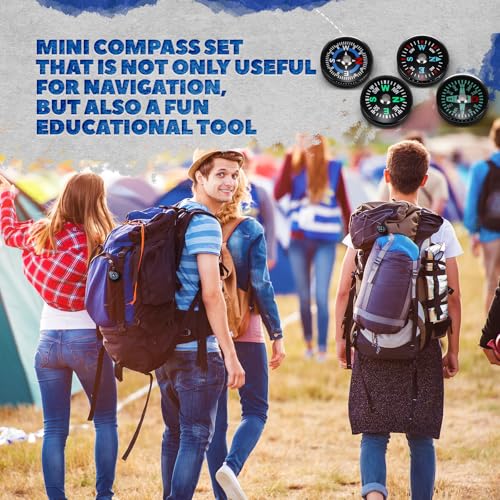 Relaxweex 100 Piezas Brújula Mini Botón 20mm en Bulk para Camping miniatura 6