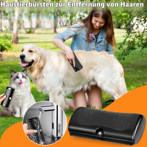 Fellwunder Bürste Hund, Hundebürste für Hunde und Katzen, Groomify Pet Care Bürste, Haustiere Tails Deshedding Brush, Unterfellbürste Hunde, Haustier-Enthaarungskamm