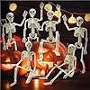 6 pcs halloween decoration 16 small poseable skeleton full body with movable joints for garden graveyard haunted house party home props decor  urban country home decor