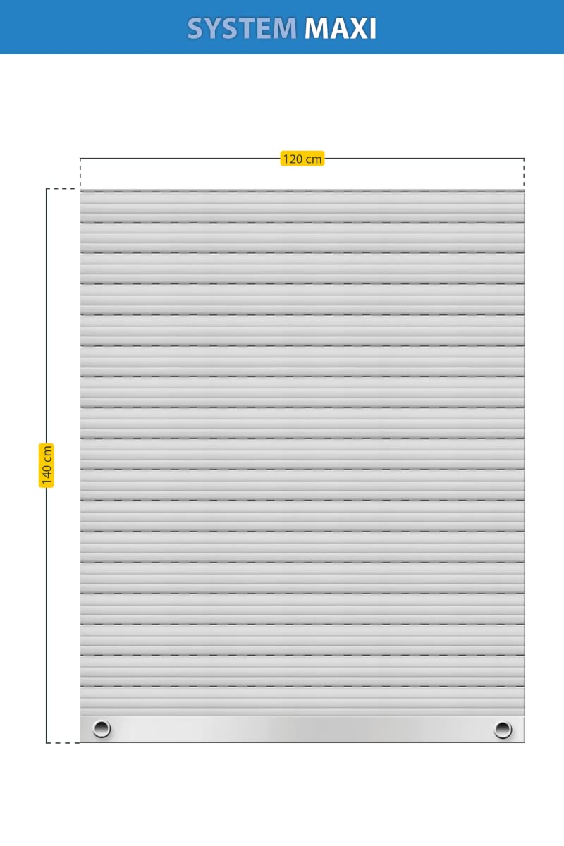 Schellenberg 39015 Zasłona roletowa PVC Maxi, 120 x 140 cm, szara