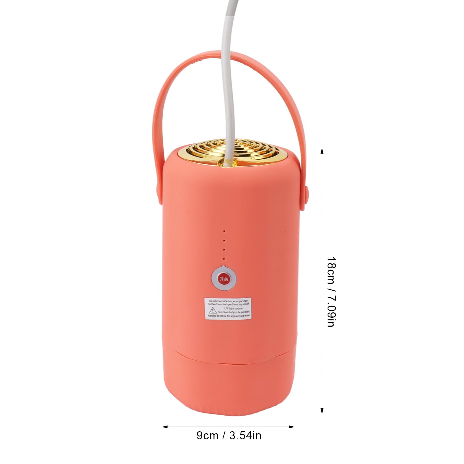 Wäschetrockner, Orange, 4 Windgeschwindigkeiten, Mini-elektrischer Tragbarer Trockner, Kleine Trocknermaschine Mit Schuhbefestigung, Anzugtasche Für Heimreisen(EU plug)