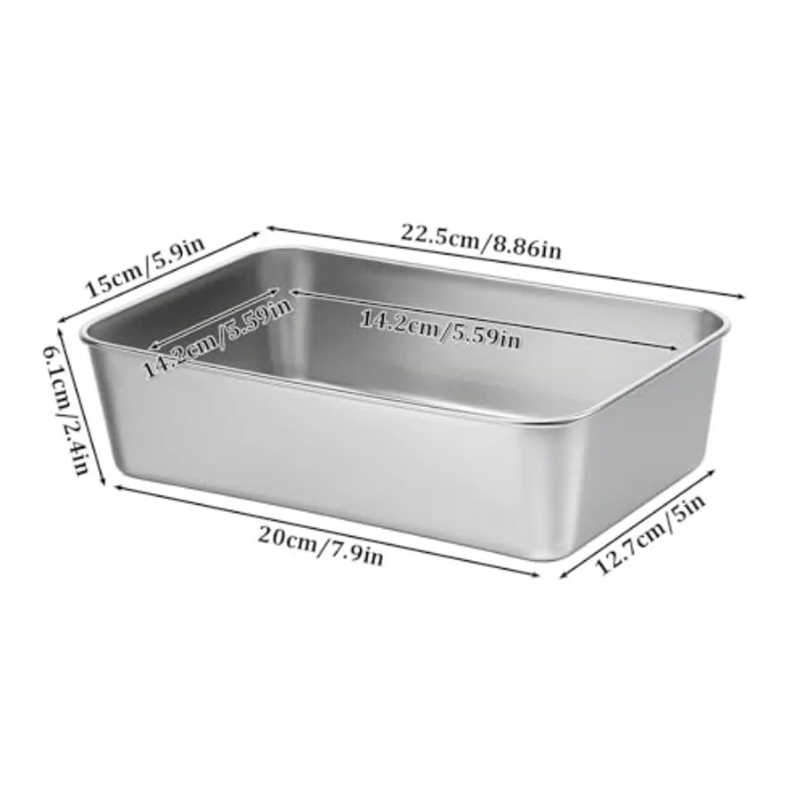 Molde for pan de acero inoxidable 6 piezas 8,5 x , pulgadas Para Campin