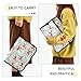ALAZA Fox Rabbit Bunny Flower Floral Expandable Filing Folder Storage Organiser Box Files, 13 Pockets Zip Filing Folders for Home or Office Documents